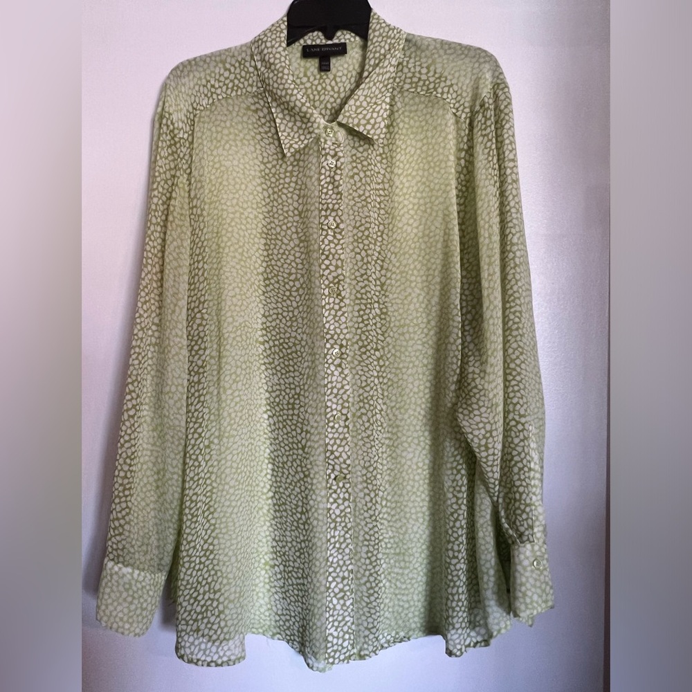 Women’s Plus sheer button down top